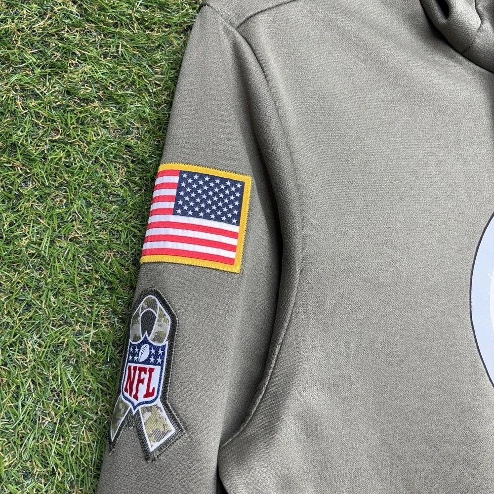 Nike Pittsburgh Steelers Salute To Service Hoodie Mens Small Military On Field